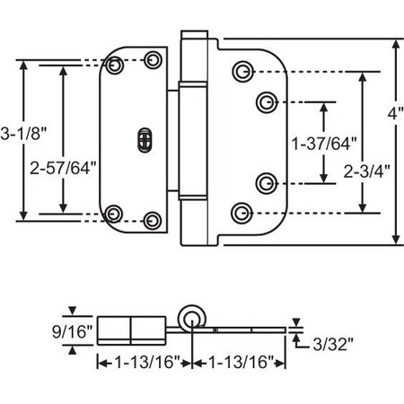 Strybuc Adjustable Guide Hinge 56-223AB